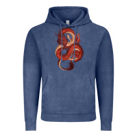 Vintage Denim red dragon Vintage Hoodie - RanaPortraitStore