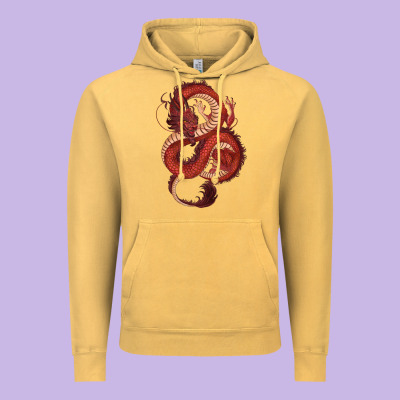Vintage Hoodie red dragon