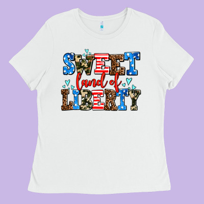 Sweet Land Of Liberty Ladies Tee Designed By Adodesignshop
