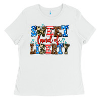 White sweet land of liberty Ladies Tee - AdoDesignShop