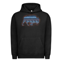 Pigment Black Bison Silhouette Blue Aztec Urban Hoodie - Bettercallsaul