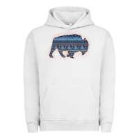 Pigment Lunar Rock Bison Silhouette Blue Aztec Urban Hoodie - Bettercallsaul