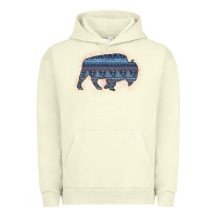 Pigment Pistachio Bison Silhouette Blue Aztec Urban Hoodie - Bettercallsaul