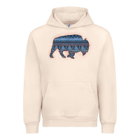 Sandshell Bison Silhouette Blue Aztec Urban Hoodie - Bettercallsaul