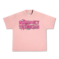 Salmon Breast Cancer Pharmacy Technician Urban Heavy Tee - texasbilliewilder