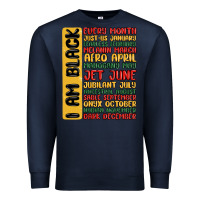 Navy black history  month Premium Sweatshirt - MaliasSmallBusiness