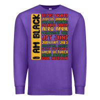 Purple black history  month Premium Sweatshirt - MaliasSmallBusiness