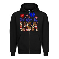 Black god bless the usa Zipper Hoodie - Artiststas