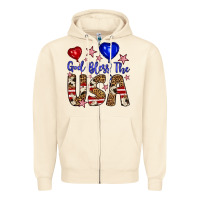 Sandshell god bless the usa Zipper Hoodie - Artiststas
