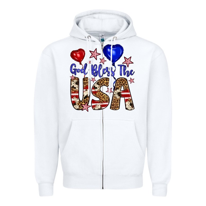 God Bless The Usa Zipper Hoodie by Artiststas | Teevron