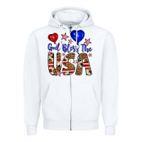 White god bless the usa Zipper Hoodie - Artiststas