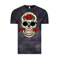Cloud Black mexican day of the dead Vintage Tee - texasbilliewilder