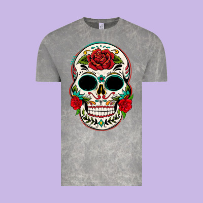 Mexican Day Of The Dead Vintage Tee Designed By Texasbilliewilder