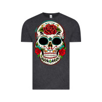 Vintage Black mexican day of the dead Vintage Tee - texasbilliewilder