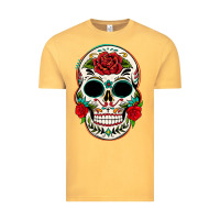 Vintage Mustard mexican day of the dead Vintage Tee - texasbilliewilder