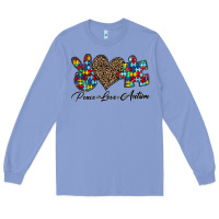 Colony Blue peace love autism1 Long Sleeve Tee - CowhideDigitalArt