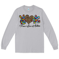 Moon Dust peace love autism1 Long Sleeve Tee - CowhideDigitalArt