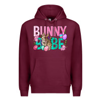 Burgundy Bunny Babe Easter Premium Hoodie - BundleAndBundleShop