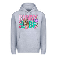Heather Grey Bunny Babe Easter Premium Hoodie - BundleAndBundleShop