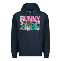 Navy Bunny Babe Easter Premium Hoodie - BundleAndBundleShop