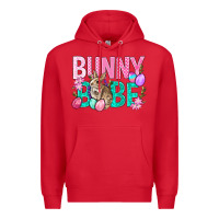 Red Bunny Babe Easter Premium Hoodie - BundleAndBundleShop
