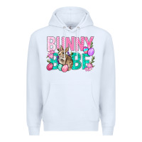 White Bunny Babe Easter Premium Hoodie - BundleAndBundleShop