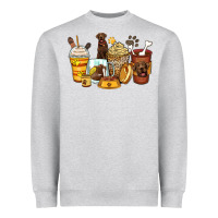 Heather Grey labrador retriever coffee cups Heavyweight Sweatshirt - Zillion Design Studio