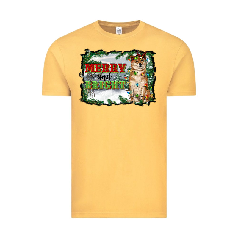 Merry And Bright Shiba Inu Vintage Tee by RanaPortraitStore | Teevron