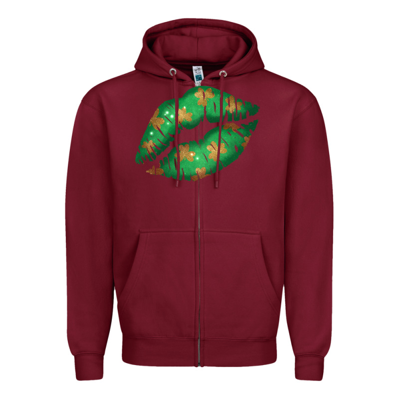 St. Patrick's Day Lip Zipper Hoodie by Jasminsmagicworld | Teevron