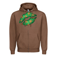 Chestnut St. Patrick's Day Lip Zipper Hoodie - Jasminsmagicworld