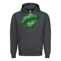 Smoke St. Patrick's Day Lip Zipper Hoodie - Jasminsmagicworld