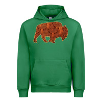 Emerald Bison Silhouette Red Skull Urban Hoodie - Bettercallsaul