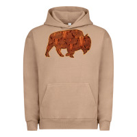 Pigment Burro Bison Silhouette Red Skull Urban Hoodie - Bettercallsaul