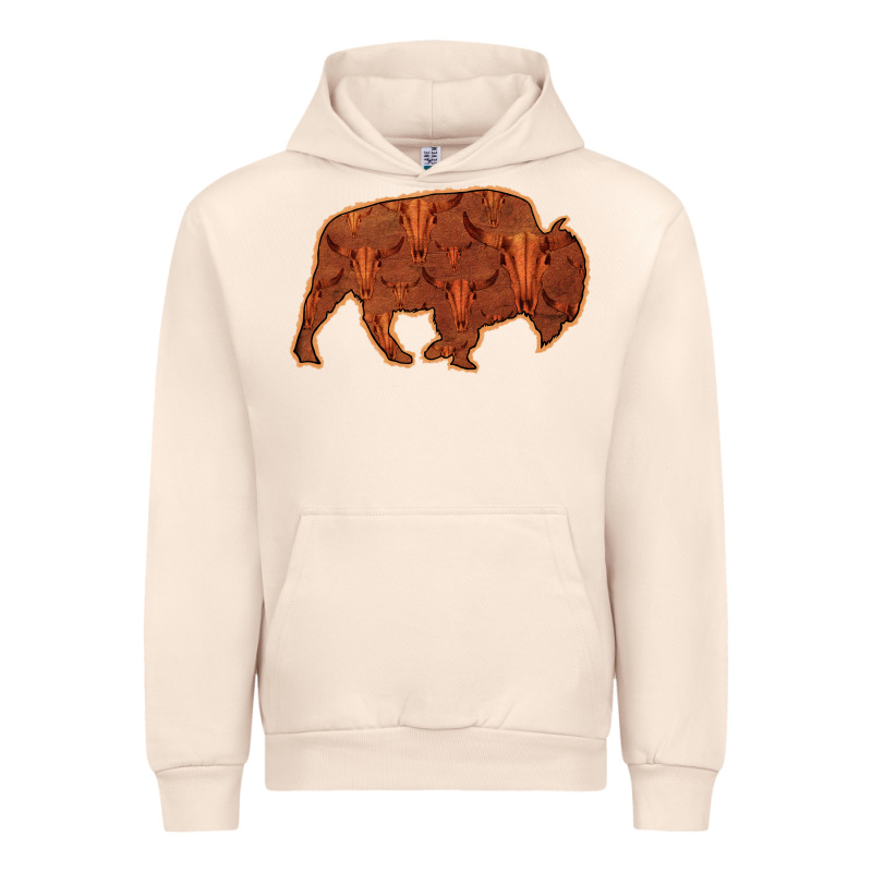 Bison Silhouette Red Skull Urban Hoodie by Bettercallsaul | Teevron