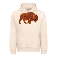 Sandshell Bison Silhouette Red Skull Urban Hoodie - Bettercallsaul