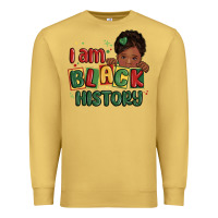 Antique Gold i am black history black girl Premium Sweatshirt - MaliasSmallBusiness