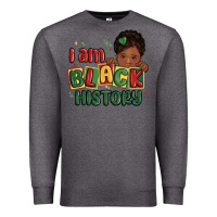 Charcoal Heather i am black history black girl Premium Sweatshirt - MaliasSmallBusiness
