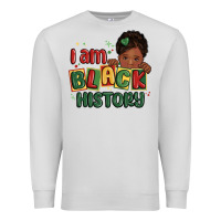 Dove Grey i am black history black girl Premium Sweatshirt - MaliasSmallBusiness
