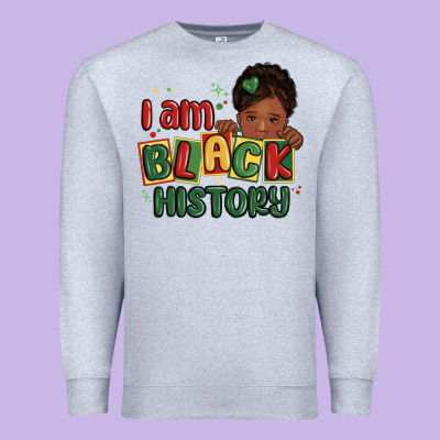 I Am Black History Black Girl Premium Sweatshirt Designed By Maliassmallbusiness