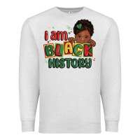 Oatmeal Heather i am black history black girl Premium Sweatshirt - MaliasSmallBusiness