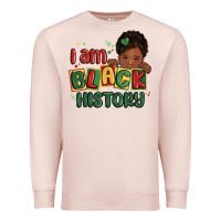Pale Pink i am black history black girl Premium Sweatshirt - MaliasSmallBusiness