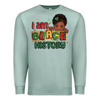 Seafoam i am black history black girl Premium Sweatshirt - MaliasSmallBusiness