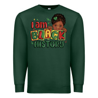 Sports Green i am black history black girl Premium Sweatshirt - MaliasSmallBusiness