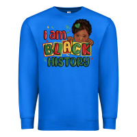 True Royal i am black history black girl Premium Sweatshirt - MaliasSmallBusiness