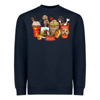 Navy labradoodle coffee cups Heavyweight Sweatshirt - Zillion Design Studio