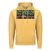 Vintage Mustard Rusty Sunflowers with Cowhide and Turquoise Vintage Hoodie - RanaPortraitStore