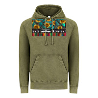Vintage Olive Rusty Sunflowers with Cowhide and Turquoise Vintage Hoodie - RanaPortraitStore