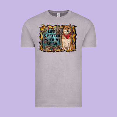 Life Is Better With A Shiba Vintage Tee Designed By Ranaportraitstore