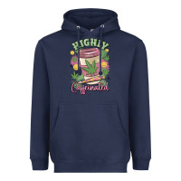 Navy highly caffeinated Heavyweight Hoodie - MaliasSmallBusiness
