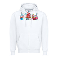 White dental cupcakes Zipper Hoodie - AdoDesignShop